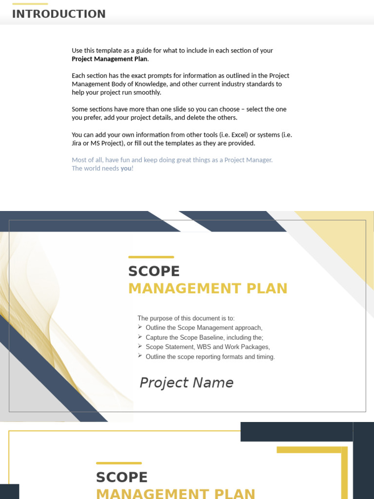 Project Scope Management Plan Template | PDF | Business
