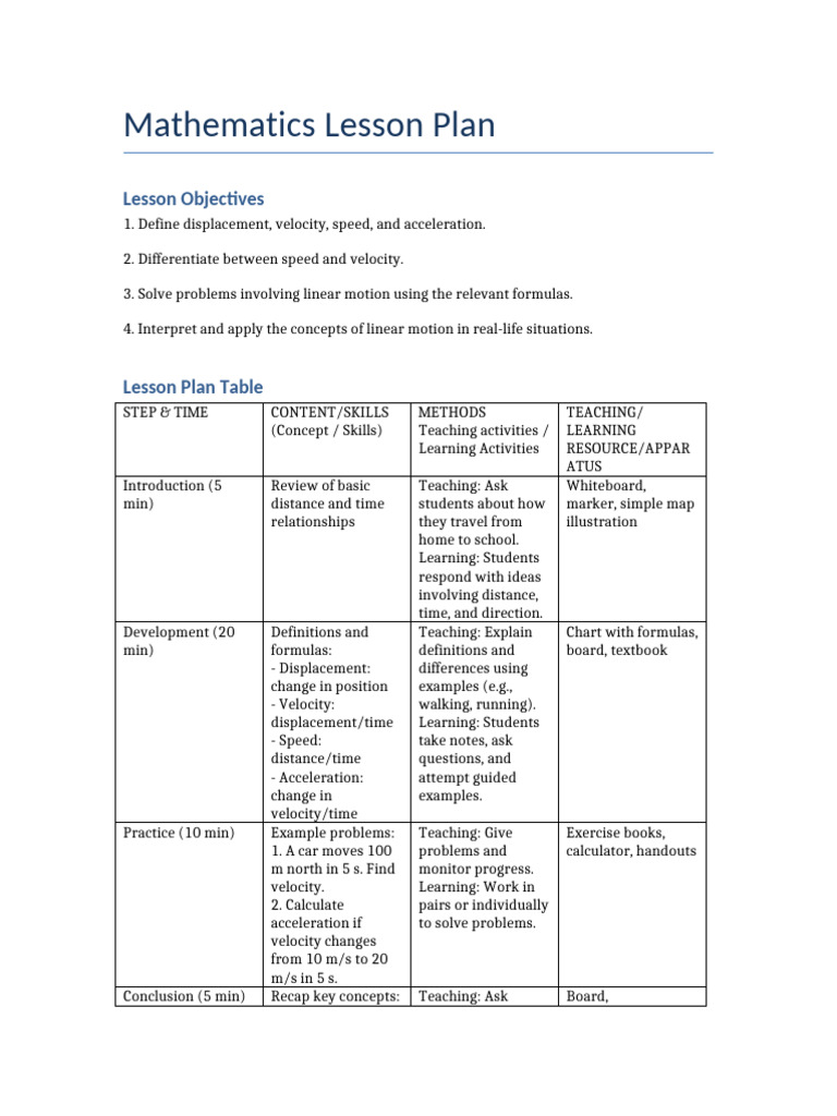 Linear Motion Concepts and Examples | PDF | Velocity | Acceleration