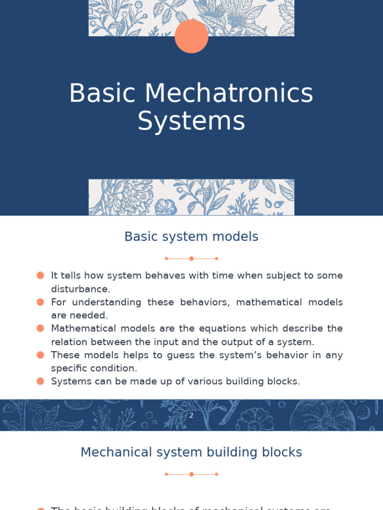 Mechatronics System Models Explained | PDF | Numerical Control | Torque