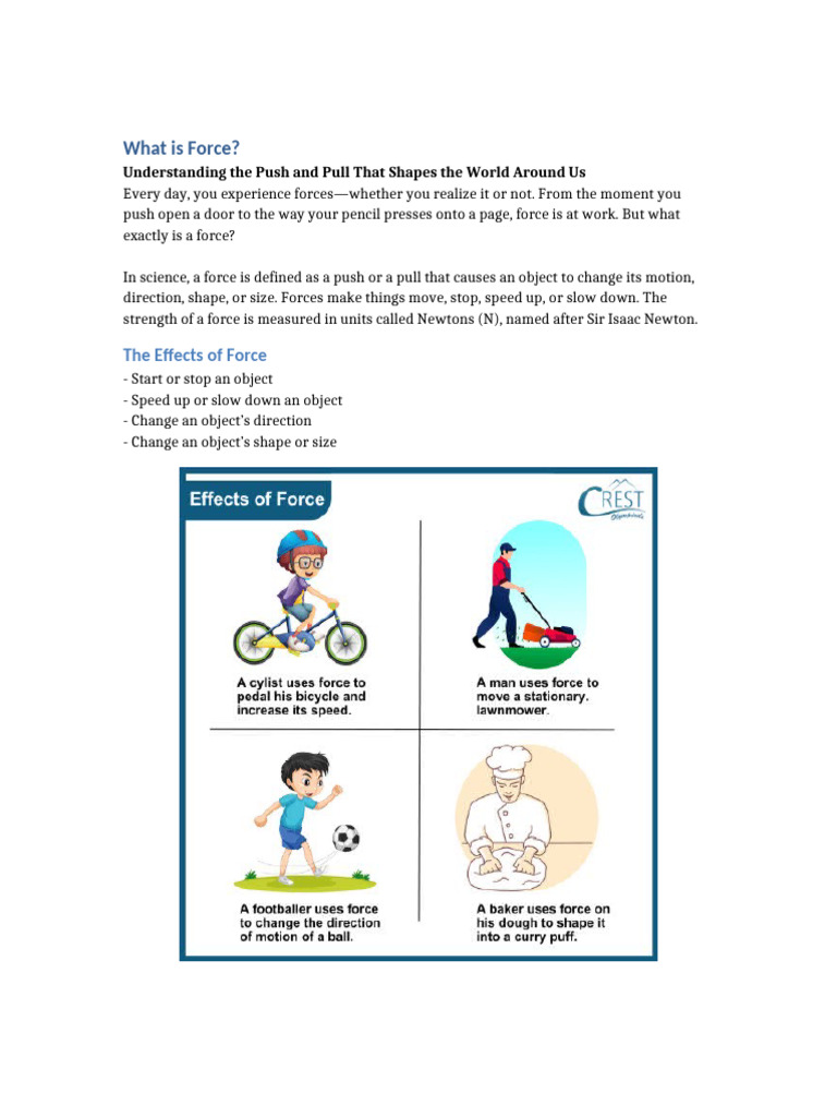 Understanding Forces: Push and Pull Dynamics | PDF