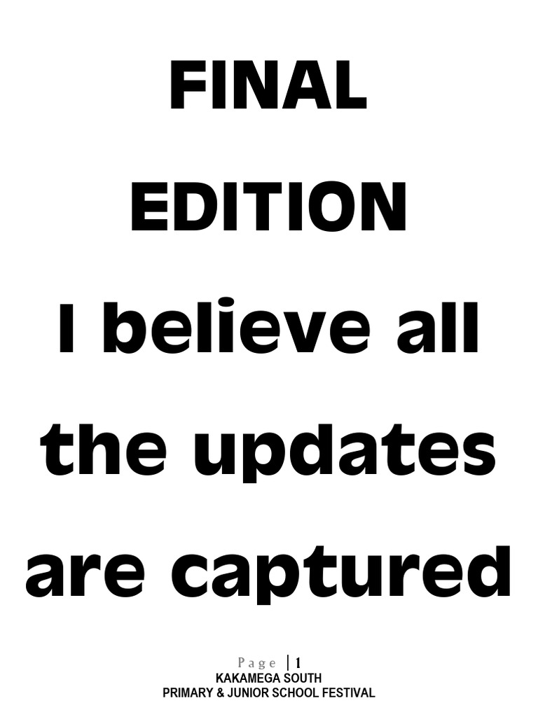Final Edition 1 | PDF