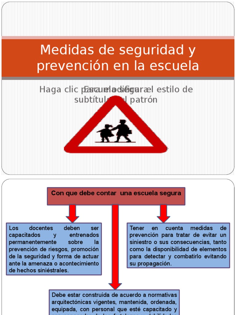 Medidas de seguridad y prevención en la escuela | La seguridad