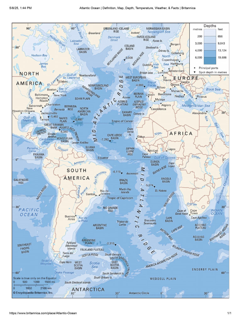 Atlantic Ocean - Definition, Map, Depth, Temperature, Weather, & Facts ...
