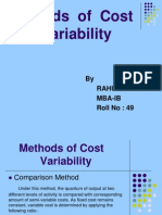 10.methods of Cost Variability