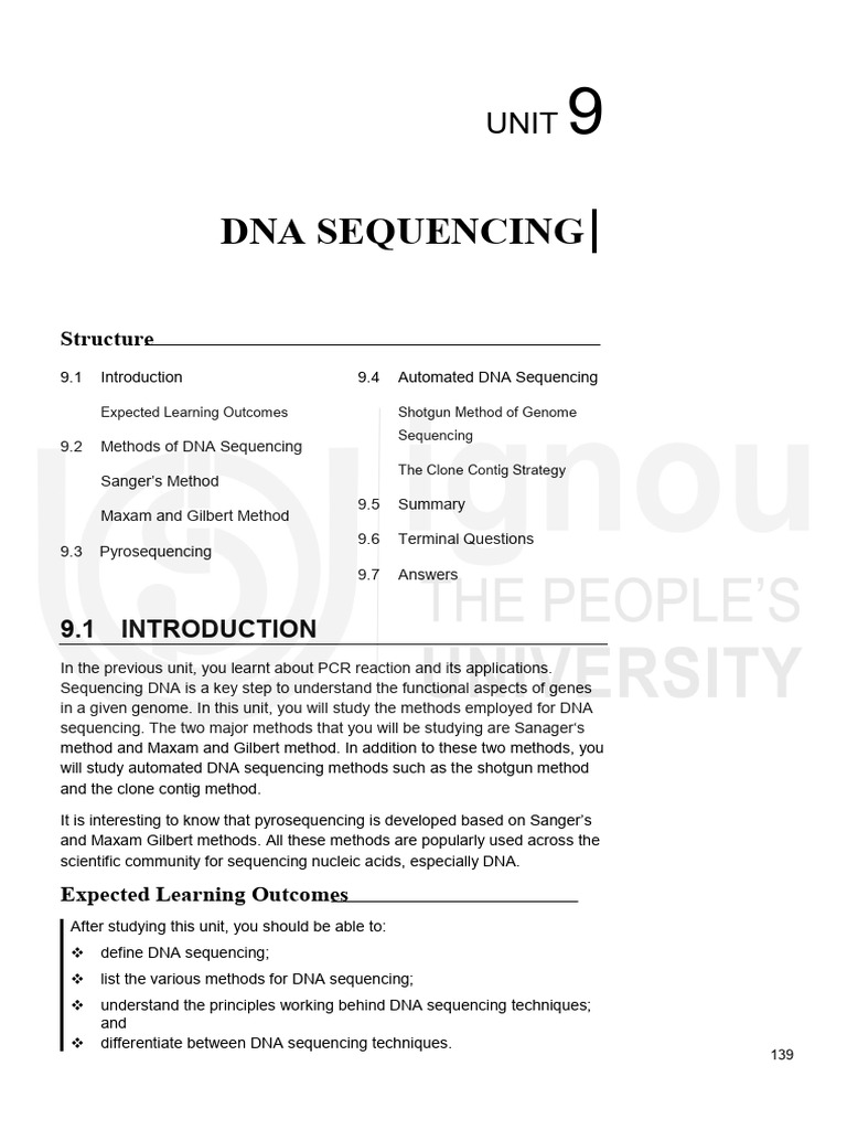 DNA Sequencing Methods Explained | PDF | Dna Sequencing | Polymerase ...