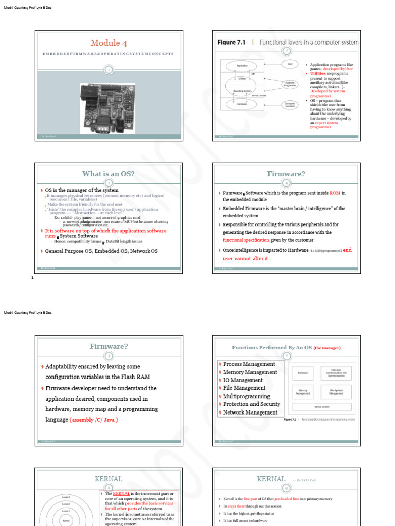 Embedded Firmware and OS Concepts | PDF | Thread (Computing) | Process ...