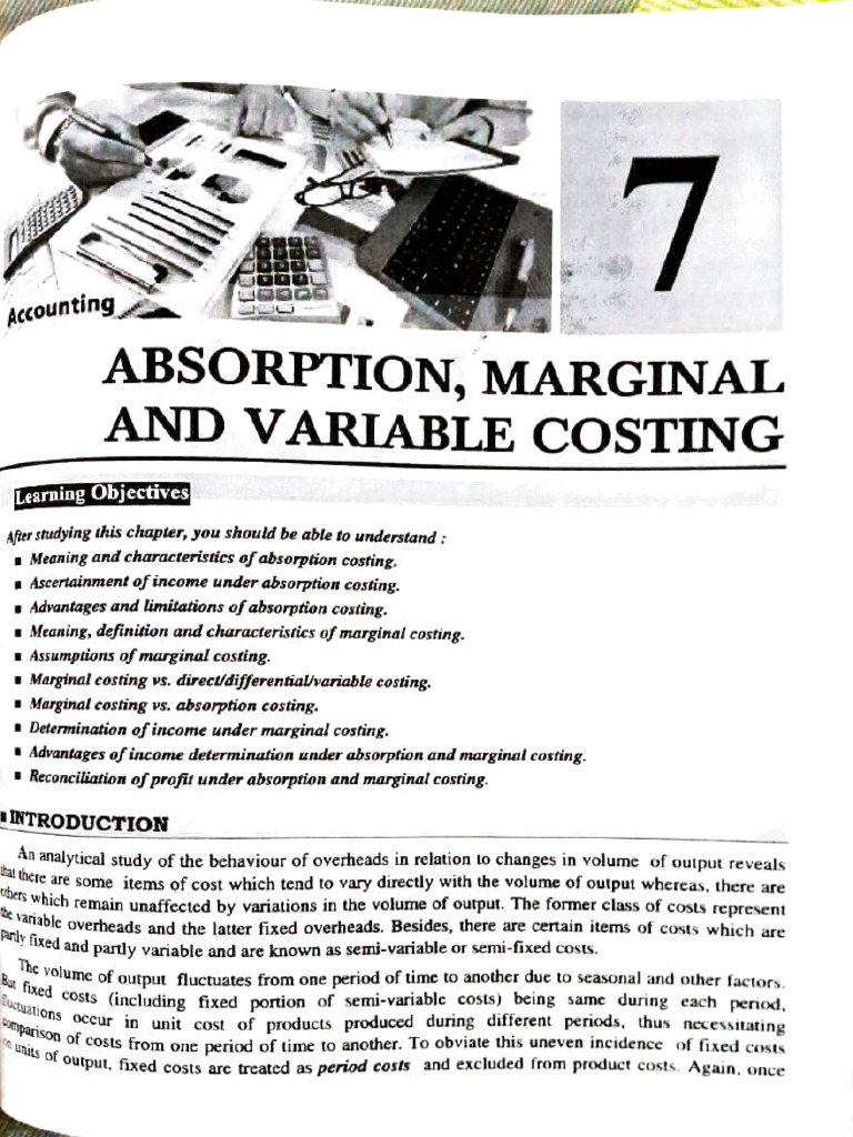 Marginal Costing Characteristics and Limits | PDF | Marginal Cost ...