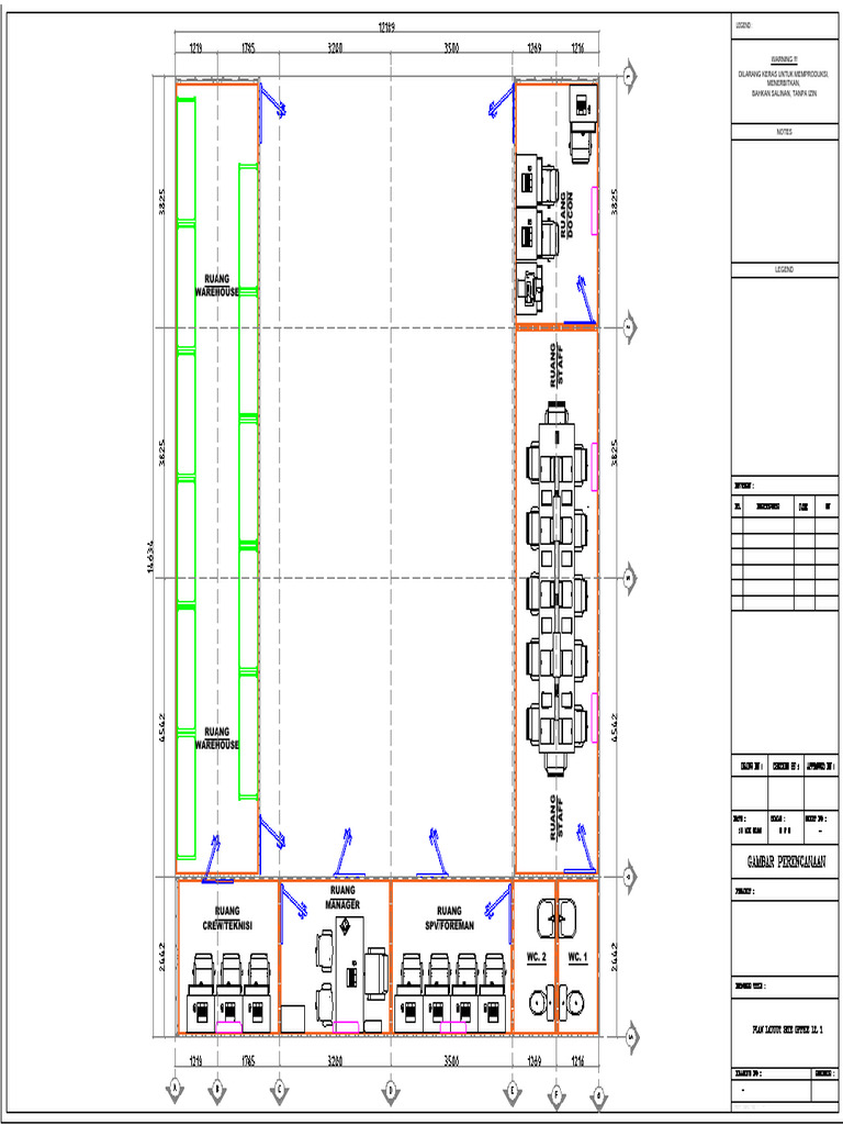 Plan Layout Site Office LT.1 | PDF