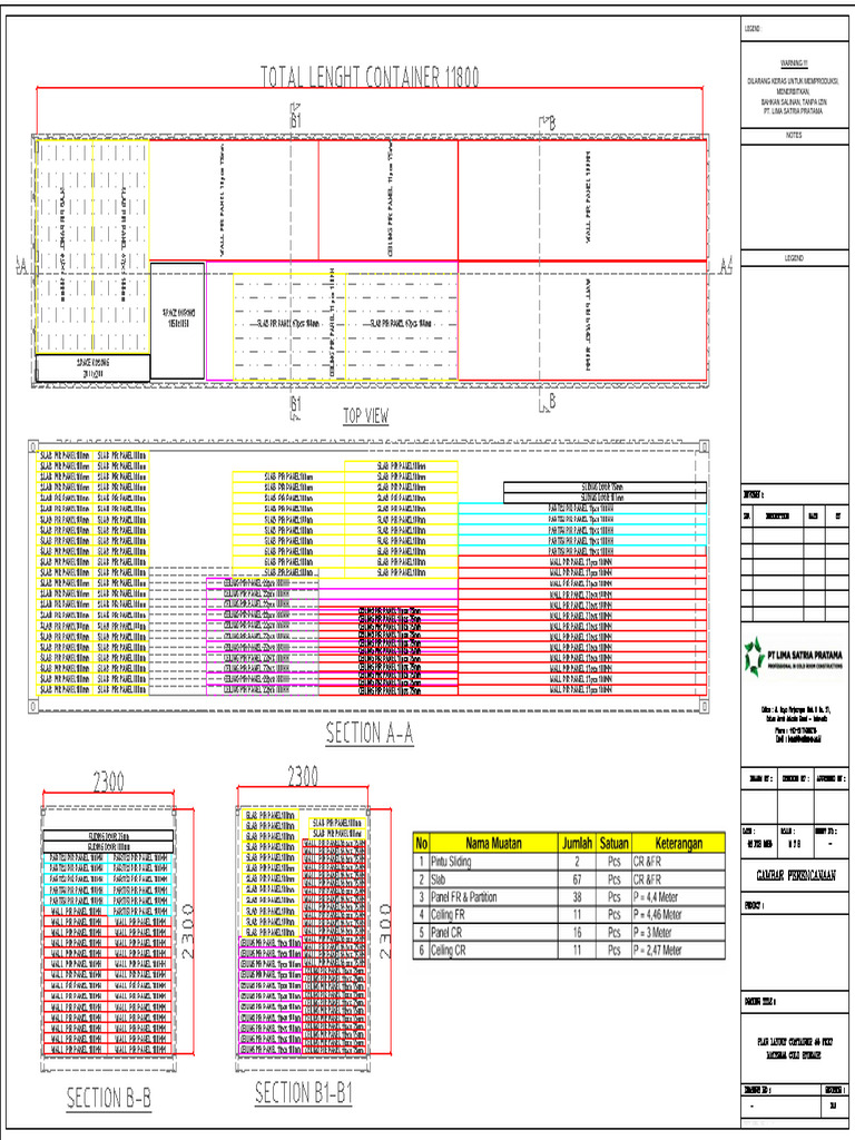 Plan Container Material Cold Storage | PDF