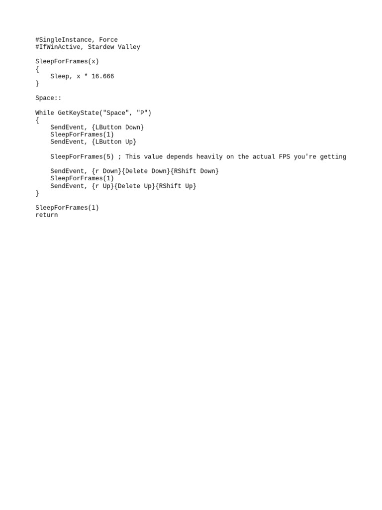 Stardew Valley Auto Clicker Script | PDF
