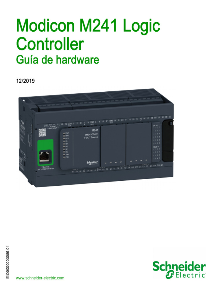 Guía del Controlador Lógico M241 | PDF | Controlador lógico programable ...