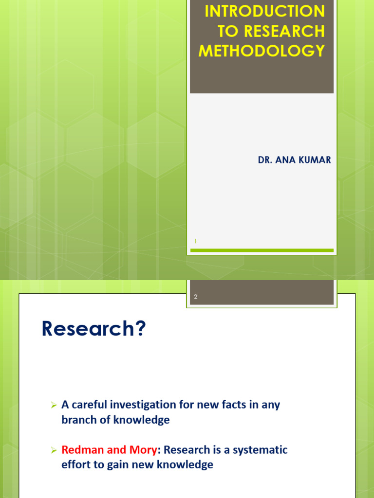 Introduction To Research Methodology | PDF | Methodology | Qualitative ...