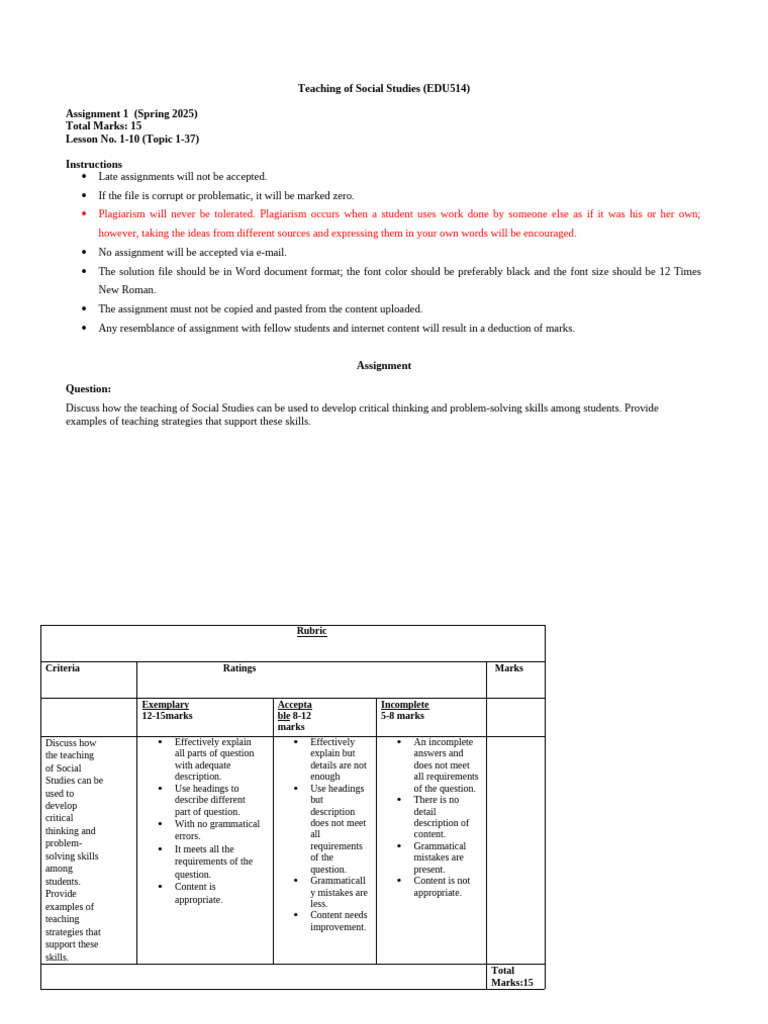 Developing Critical Thinking in Social Studies | PDF | Cognitive ...