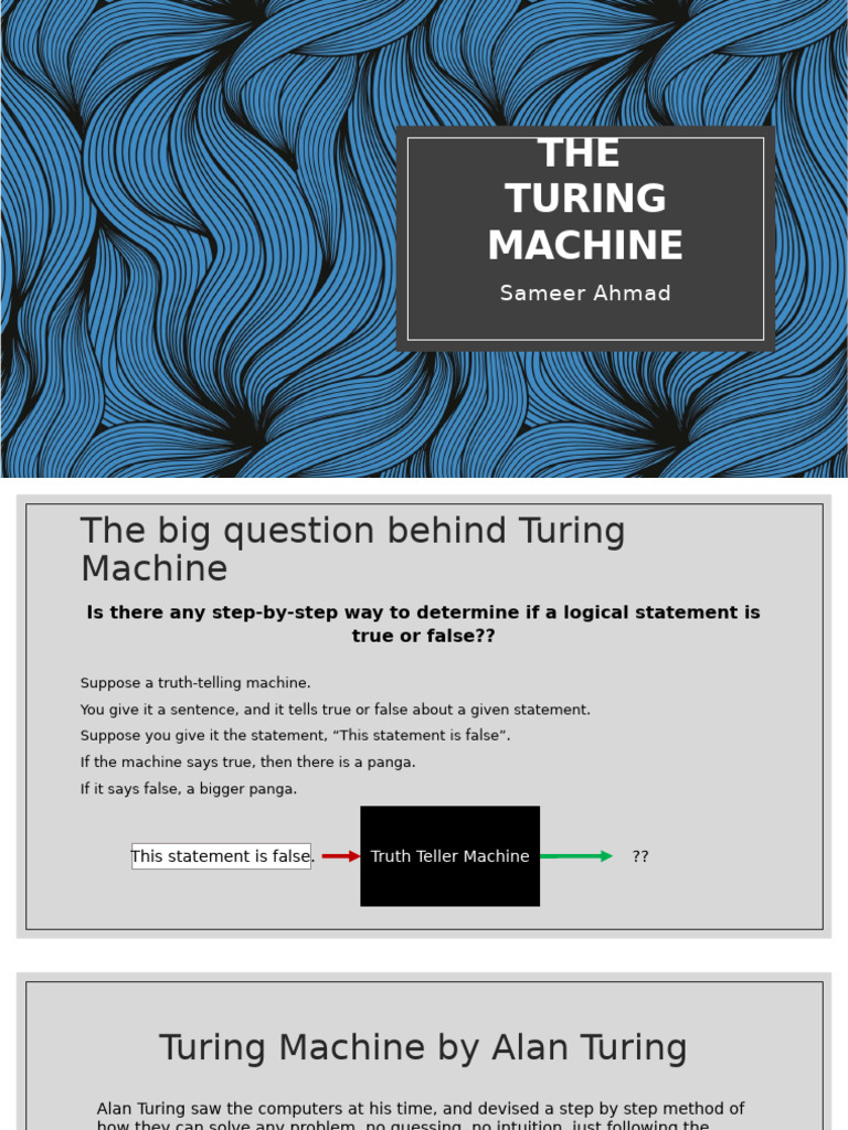 The Turing Machine Presentation TOA | PDF | Mathematics | Theoretical ...