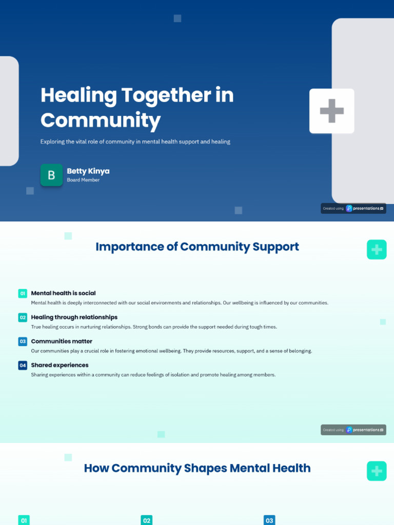Role of The Coomunity in Mental Health | PDF
