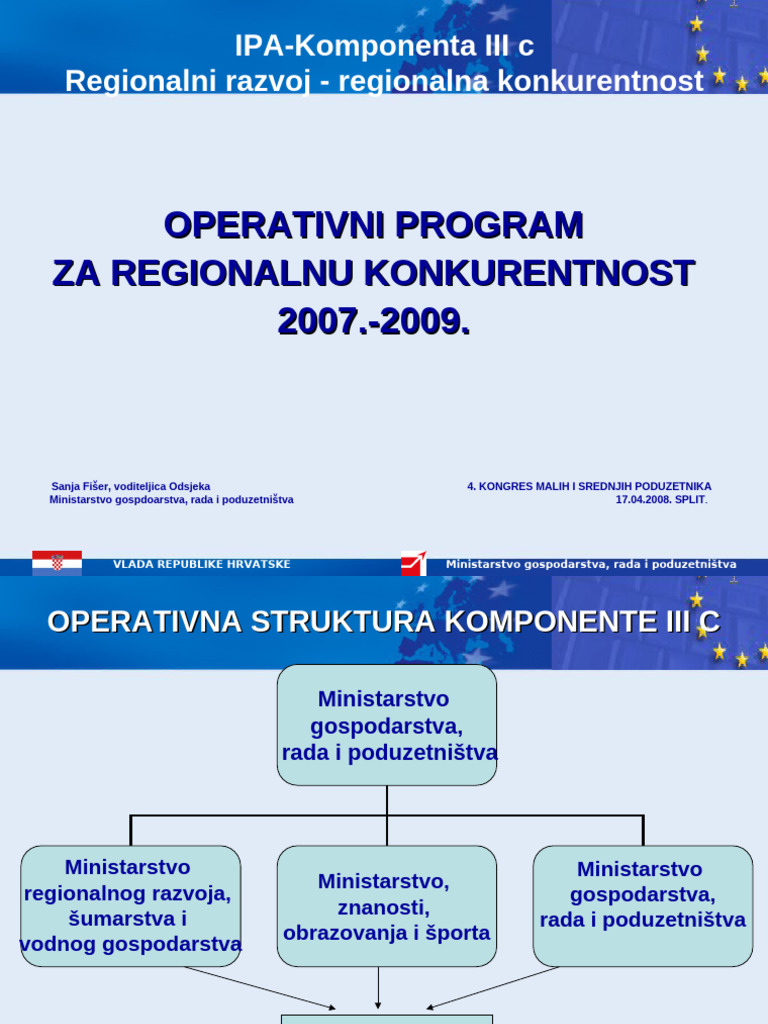 Operativni Program Za Regionalnu Konk | PDF