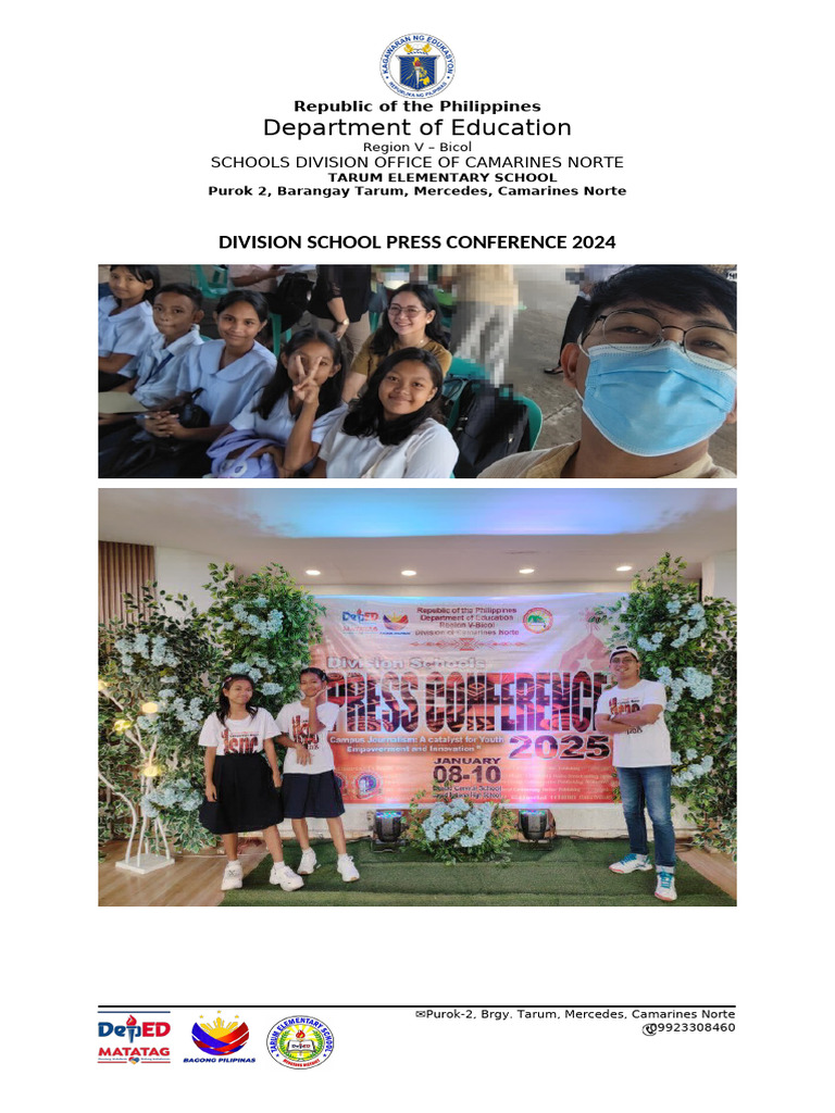 Division School Press Conference 2024 | PDF