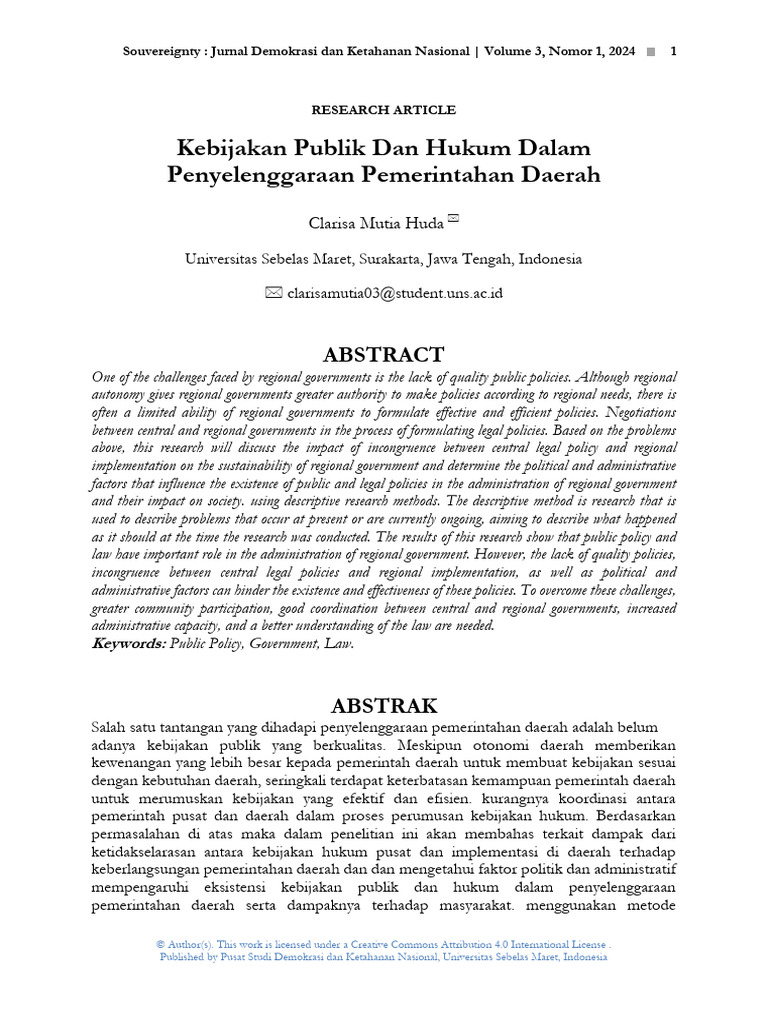 1 7+ok+edit+998+ +uts Politik Hukum Clarisa Mutia Huda s352308013 | PDF