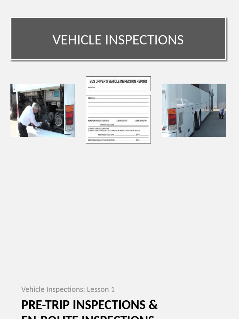 Essential Vehicle Inspection Guide | PDF