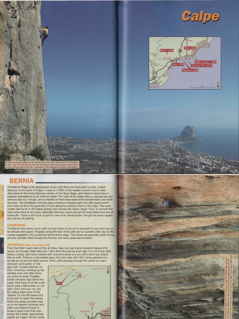 Climbing Routes on Bernia Ridge, Costa Blanca | PDF | Outdoor ...
