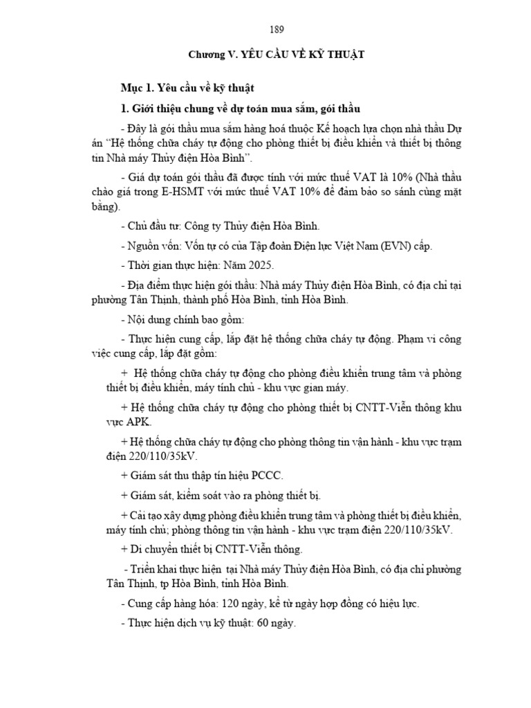 Chuong V - Yeu Cau Ky Thuat - Bao Gom Ban Ve-Trang | PDF