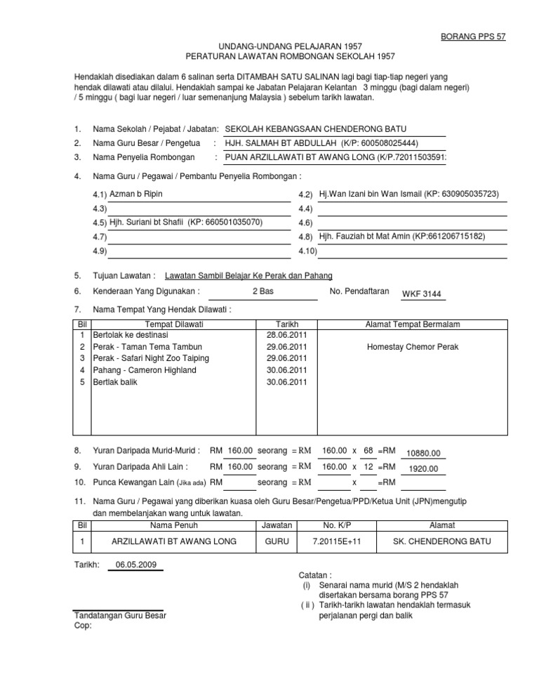 Borang Kebenaran Lawatan Hantar Ke Jpn Pdf