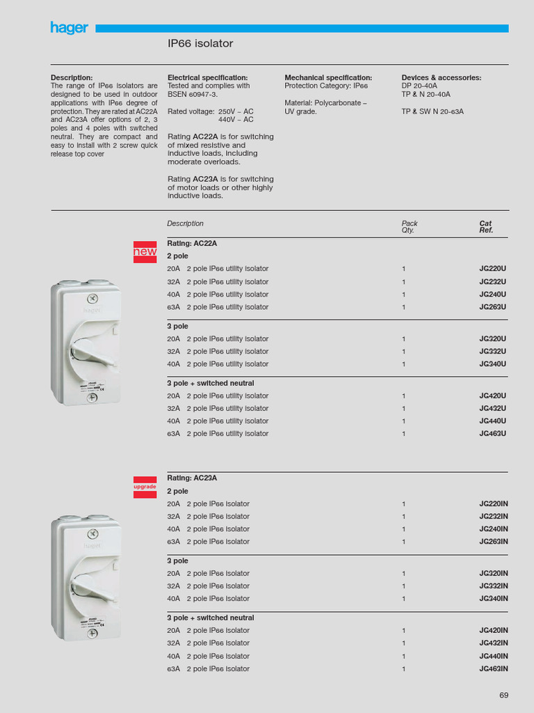 IP66 Utility Isolators Overview | PDF | Electromagnetism | Electronic ...
