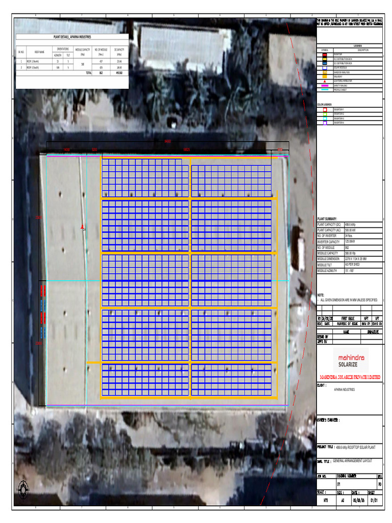 499.6 kWp Solar Plant Layout Guide | PDF | Sustainable Energy | Electronics
