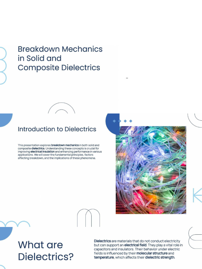 Breakdown Mechanics in Solid and Composite Dielectrics | PDF