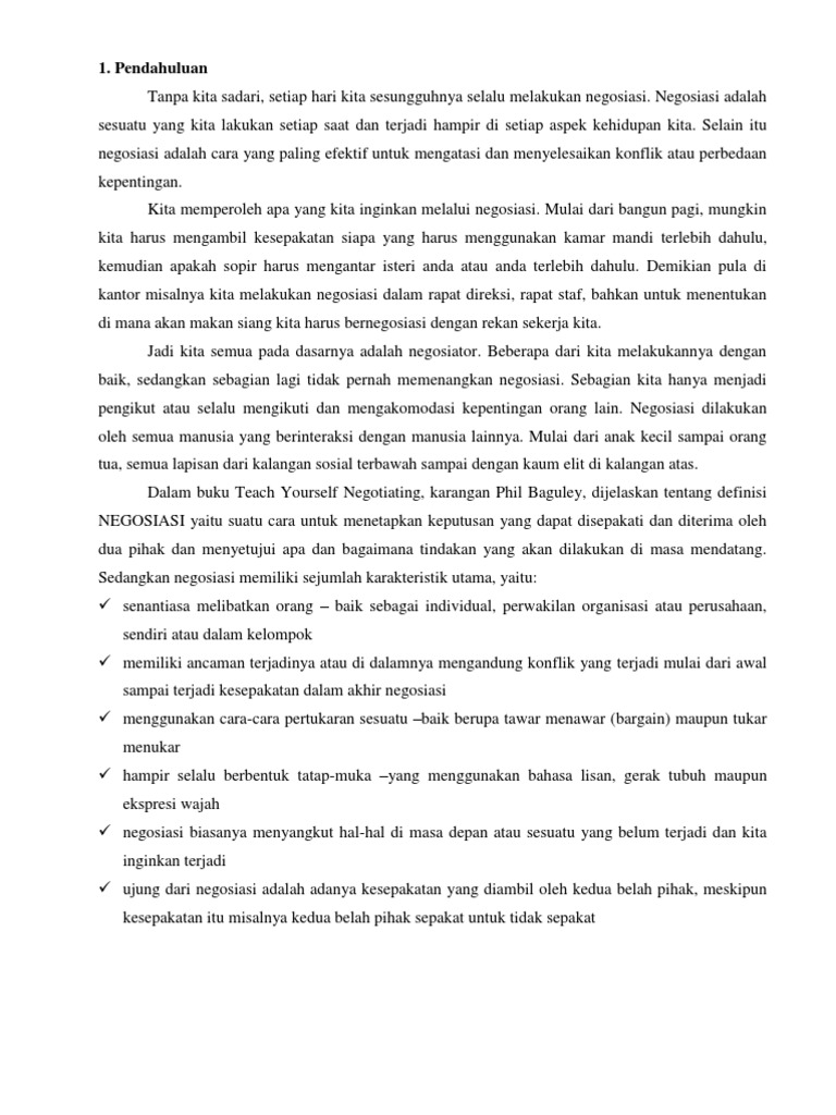 Makalah Negosiasi
