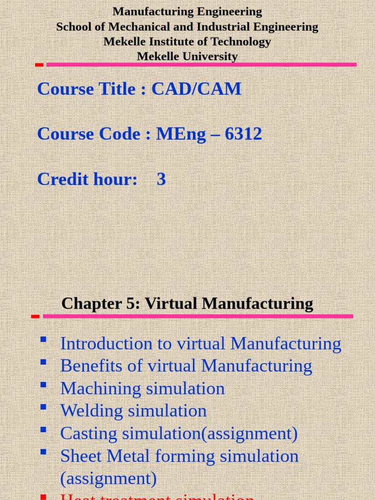 Virtual Manufacturing in CAD/CAM | PDF | Simulation | Virtual Machine