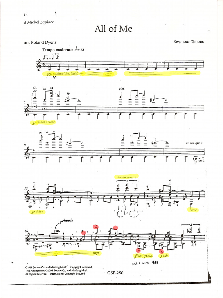 Roland Dyens) All of Me | PDF