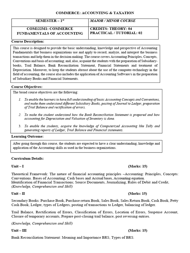 Fundamentals of Accounting Course | PDF | Accounting | Income Statement