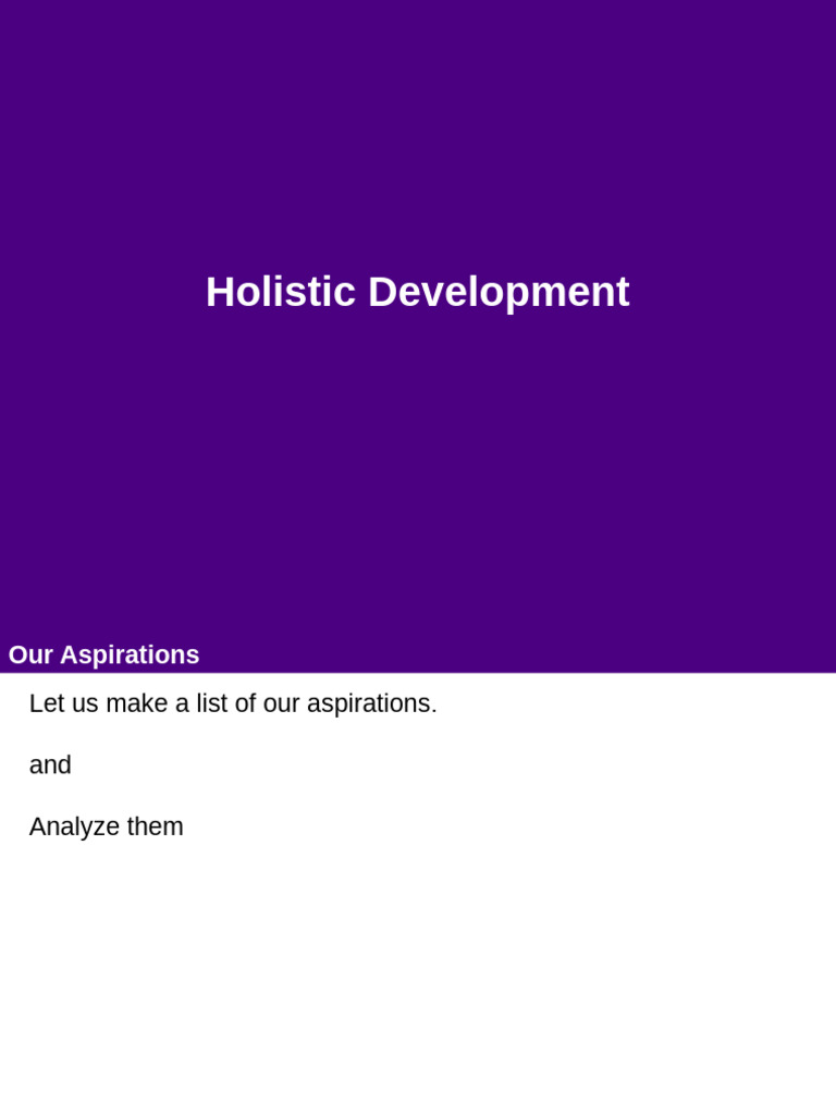 S1 Holistic Devl - Role of Edu | PDF | Consciousness | Happiness