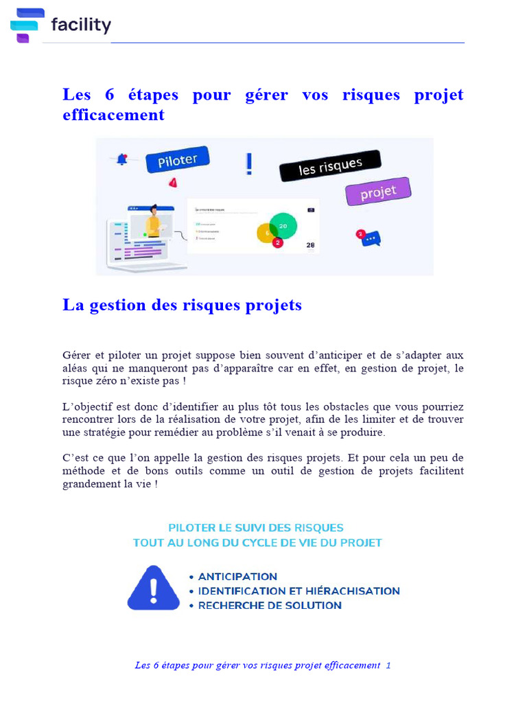 Gestion des risques projet efficace | PDF | Gestion des risques ...