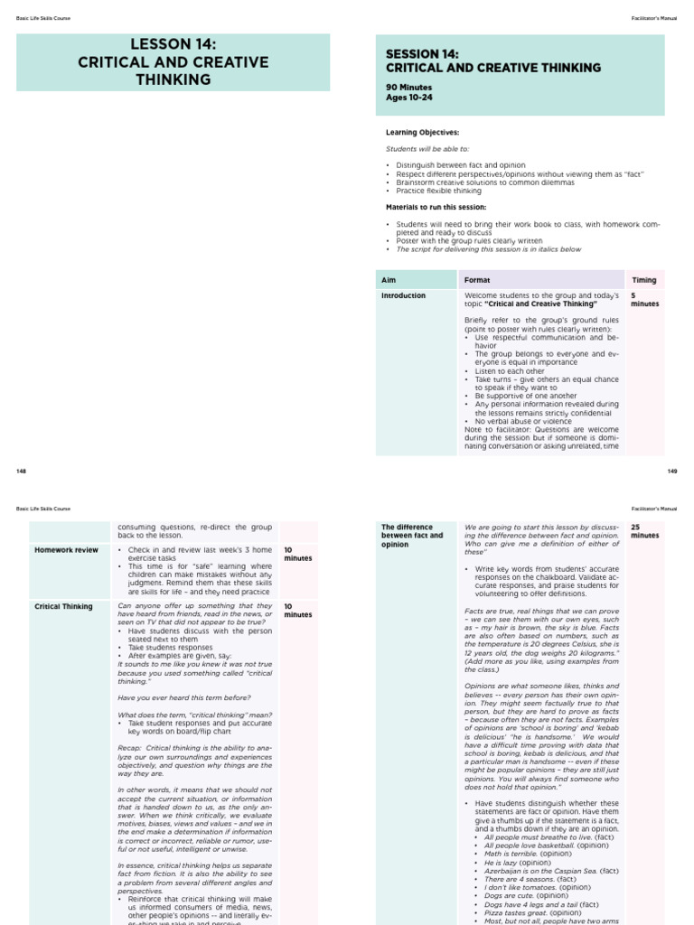 Creative and Critical Thinking | PDF | Brainstorming | Thought