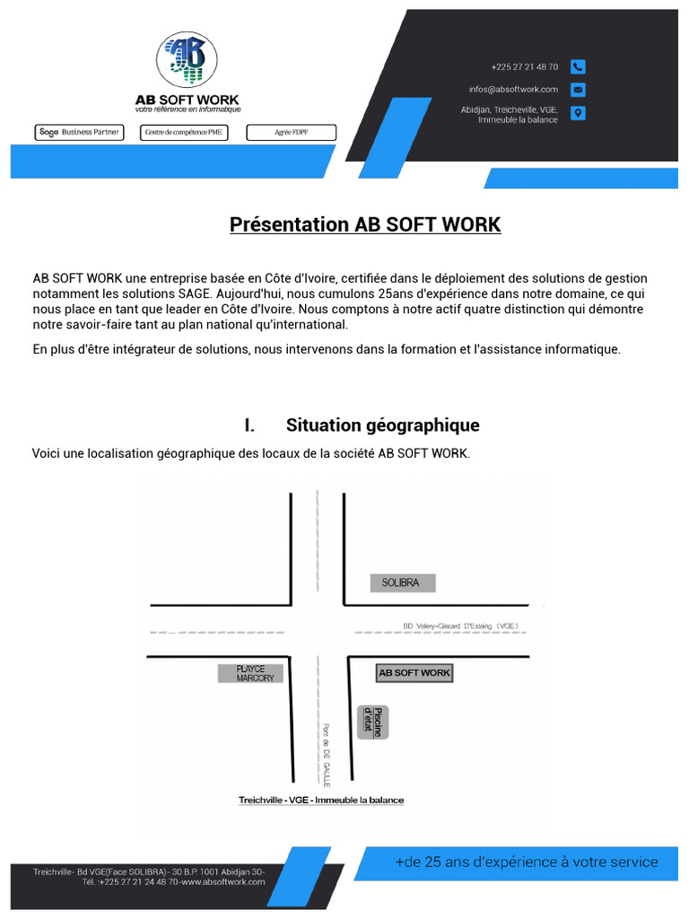 Présentation d'AB SOFT WORK en Côte d'Ivoire | PDF | Informatique ...