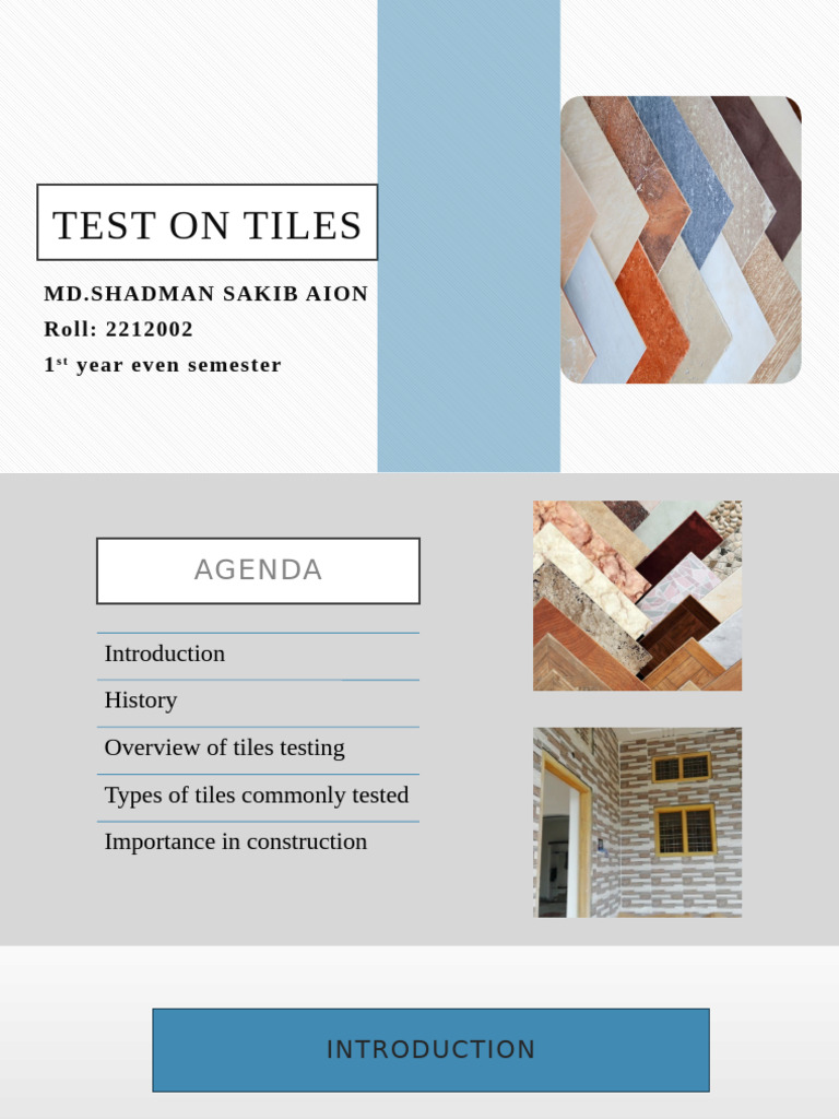 Tile Testing Methods and Importance | PDF | Strength Of Materials | Tile