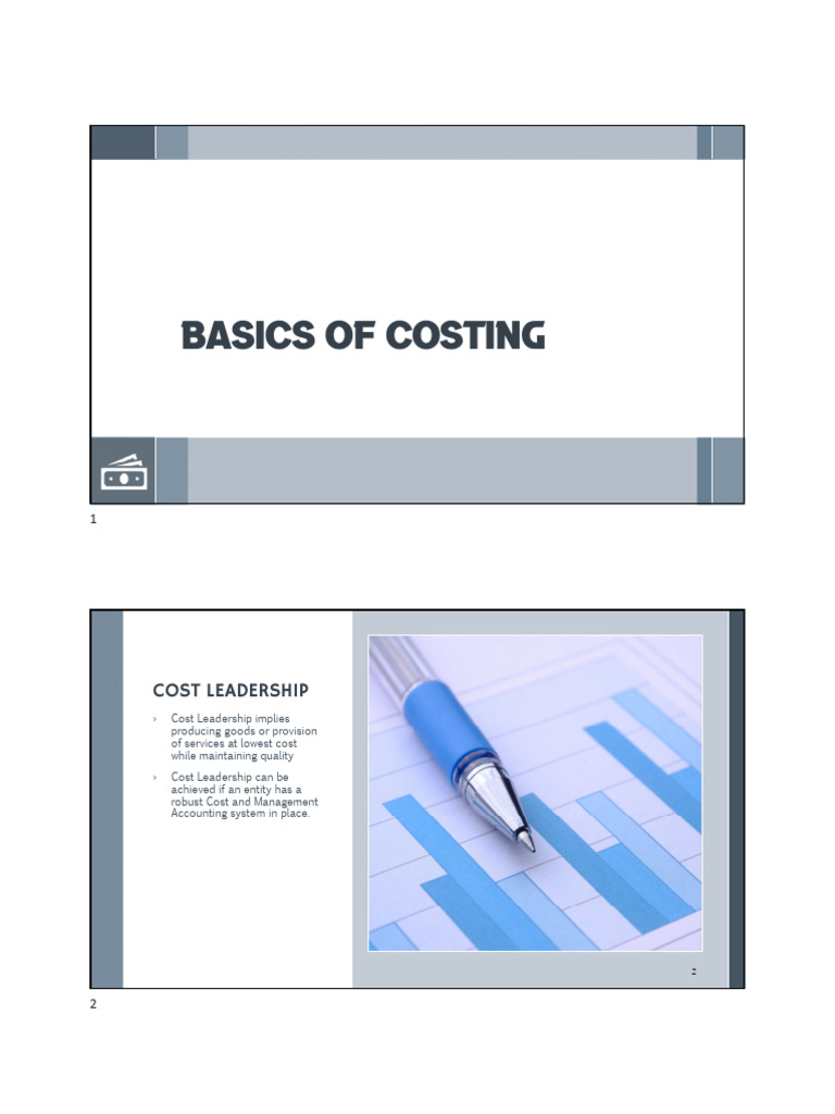 Costing Basics and Management Techniques | PDF | Cost Accounting | Cost