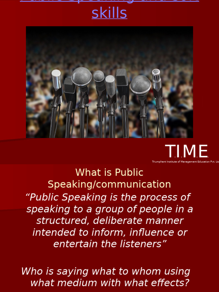 Mastering Public Speaking Skills | PDF | Public Speaking | Communication
