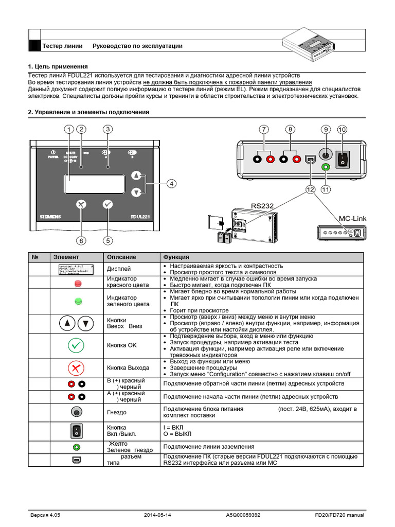 Тестер линий FDUL221 | PDF