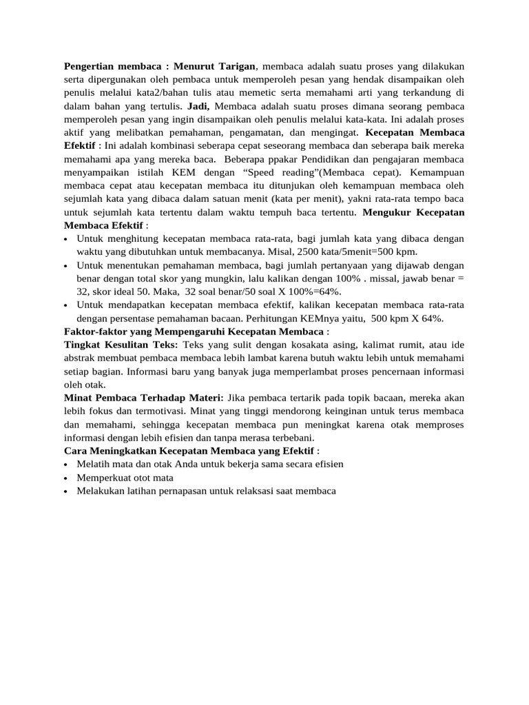 Tahapan Membaca Permulaan dan Keterbacaan | PDF
