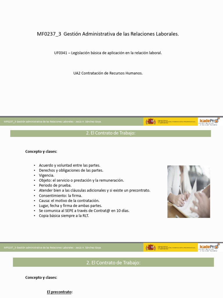 UA2 UF0341 ContrataciondeRecursosHumanos | PDF | Derecho laboral ...