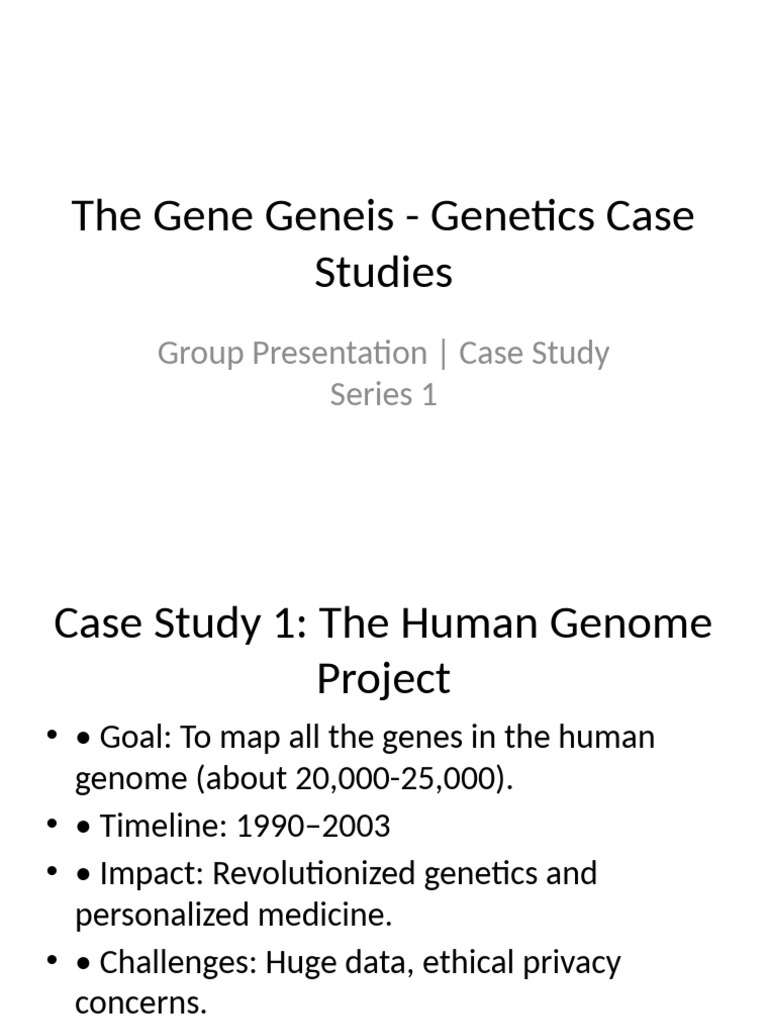 Genetics Case Studies Overview | PDF