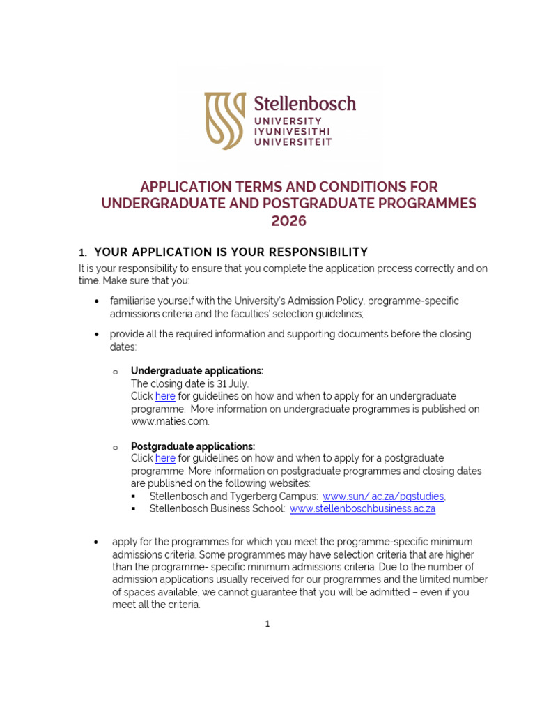 2026 Application Guidelines Overview | PDF | University And College ...