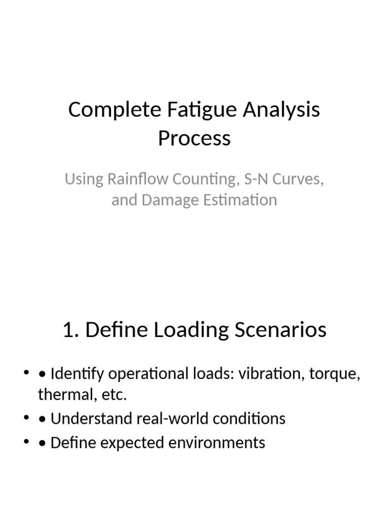 Fatigue Analysis Process Guide | PDF