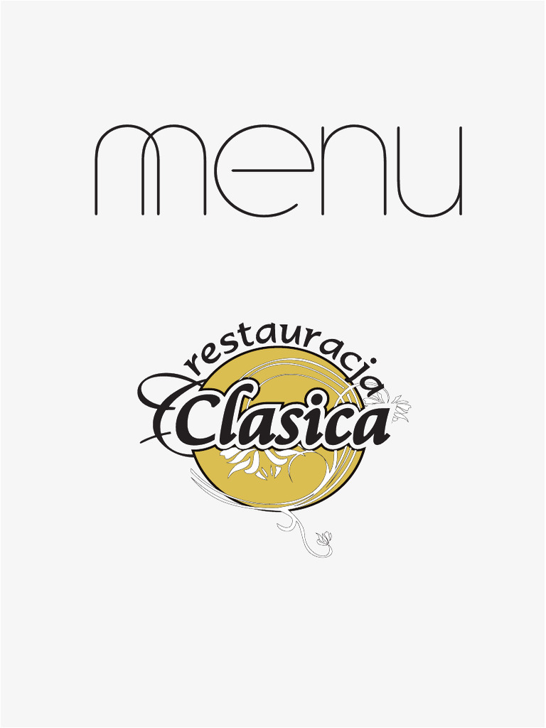 Clasica Menu | PDF