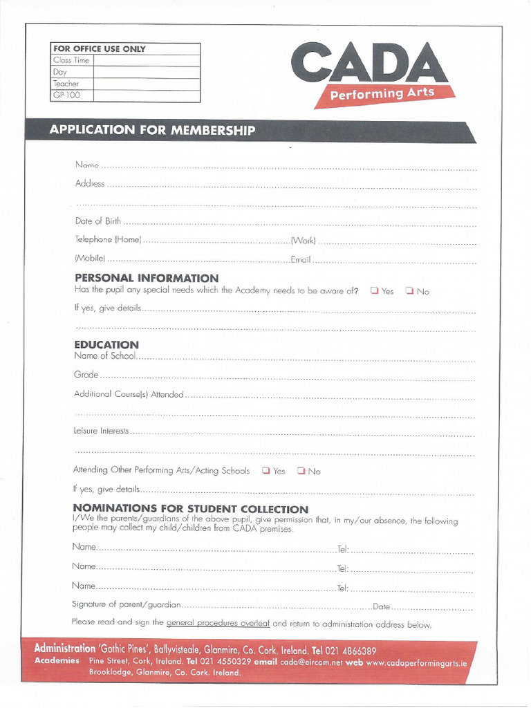 CADA Application | PDF