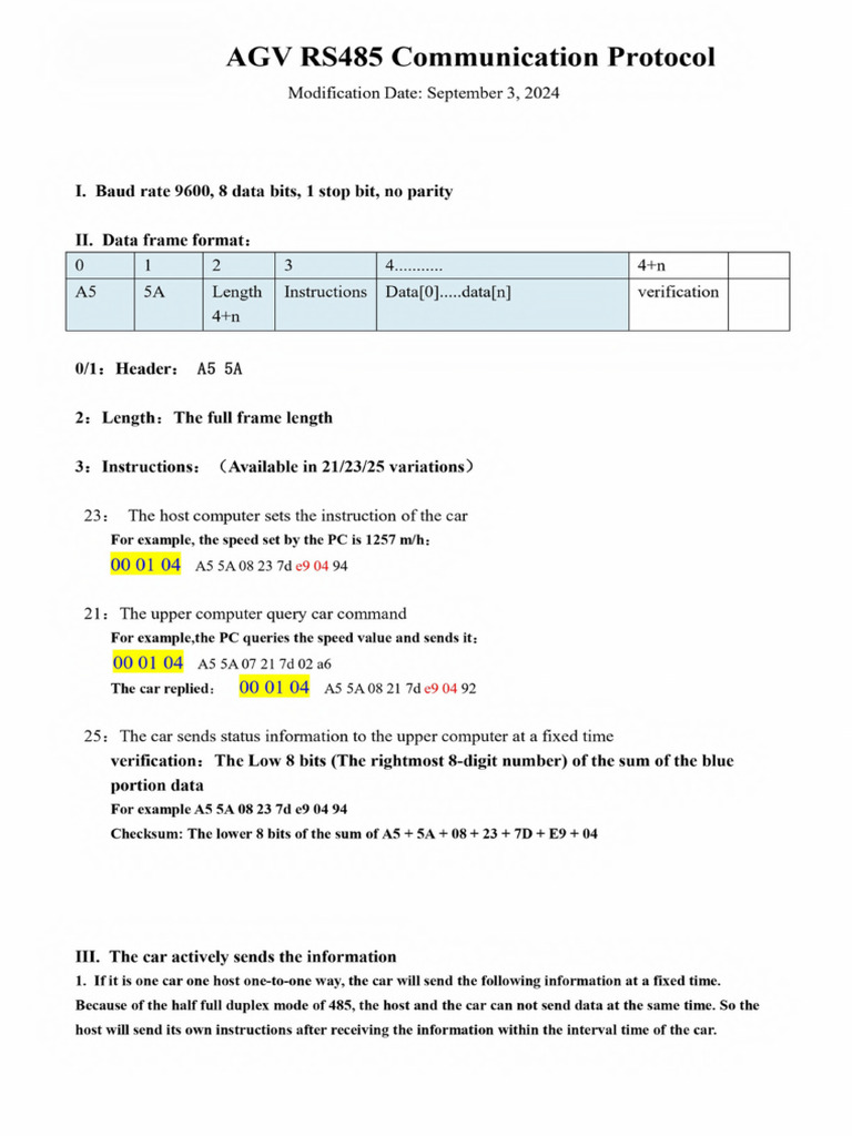 RS485 Communication Protocol (Nén) | PDF
