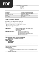 Grade 5 Geometric Patterns Lesson Plan | PDF | Homework | Learning